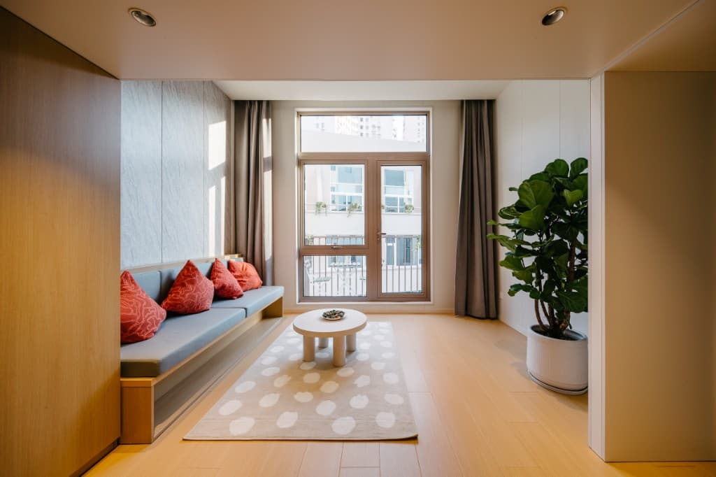 暖光 LOFT 一居室 卡座休闲区