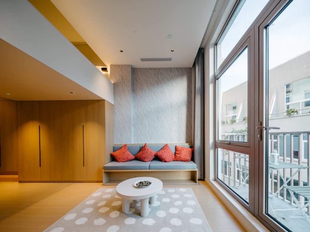 暖光 LOFT 一居室 落地窗景观